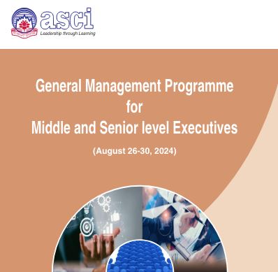 General Management Programme for
Middle and Senior level Executives