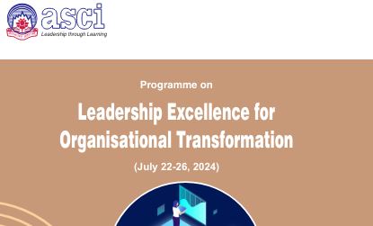 Leadership Excellence for Organisational Transformation